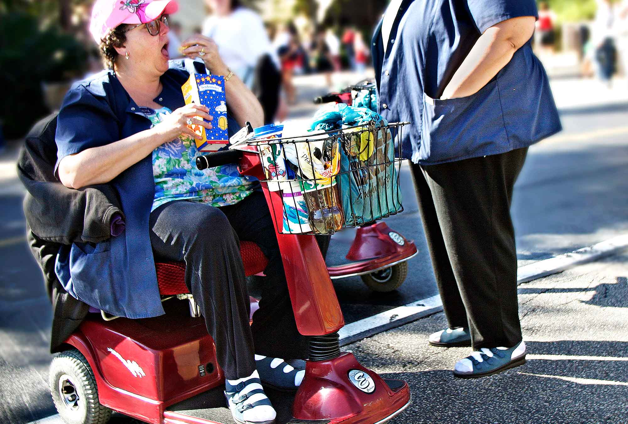 Overvægtige i Disneyland i Florida